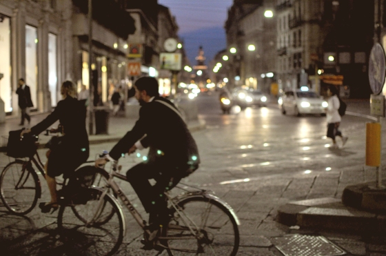 Cyclistes vers Duomo